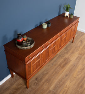 Retro Teak 1960s Mid Century Long Sideboard By Brutality