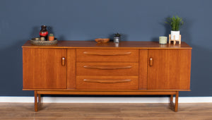 Retro Teak 1960s Sideboard With Sleigh Legs