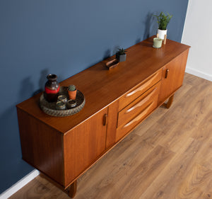 Retro Teak 1960s Sideboard With Sleigh Legs