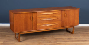 Retro Teak 1960s Sideboard With Sleigh Legs