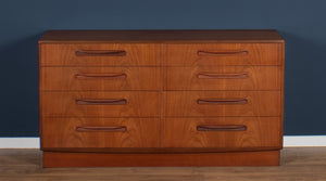 Retro Teak 1960s G Plan Fresco 8 Drawer Chest Of Drawers Sideboard