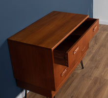 Load image into Gallery viewer, Retro 1960s Teak G Plan Fresco Chest Of Drawers Hairpin Legs By Victor Wilkins