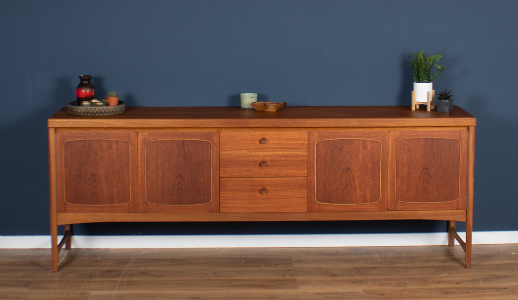 Retro Teak 1960s  Mid Century Nathan Squares Long Sideboard