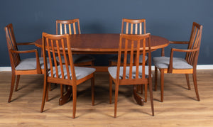 Retro Teak 1960s Mid Century Dining Table & 6 Chairs By G Plan Victor Wilkins