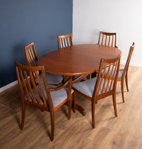 Retro Teak 1960s Mid Century Dining Table & 6 Chairs By G Plan Victor Wilkins