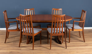 Retro Teak 1960s Mid Century Dining Table & 6 Chairs By G Plan Victor Wilkins