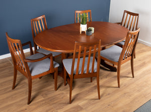 Retro Teak 1960s Mid Century Dining Table & 6 Chairs By G Plan Victor Wilkins