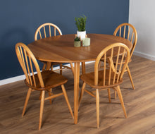 Load image into Gallery viewer, Blonde Ercol 384 Windsor Drop Leaf Table And Four 4 Model 400 Kitchen Chairs