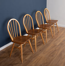 Load image into Gallery viewer, Blonde Ercol 384 Windsor Drop Leaf Table And Four 4 Model 400 Kitchen Chairs