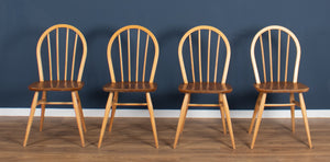 Blonde Ercol 384 Windsor Drop Leaf Table And Four 4 Model 400 Kitchen Chairs