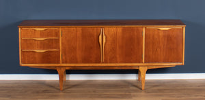 Retro Teak 1960s Jentique Mid Century Sideboard With Folded Handles