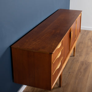 Retro Teak 1960s Jentique Mid Century Sideboard With Folded Handles