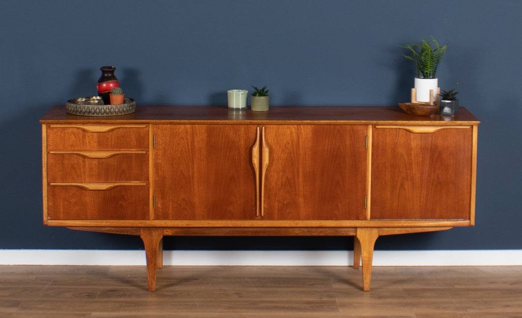 Retro Teak 1960s Jentique Mid Century Sideboard With Folded Handles