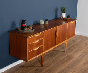 Retro Teak 1960s Jentique Mid Century Sideboard With Folded Handles