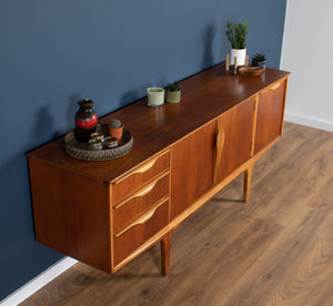 Retro Teak 1960s Jentique Mid Century Sideboard With Folded Handles