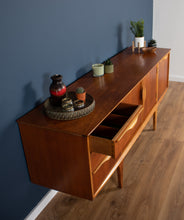 Load image into Gallery viewer, Retro Teak 1960s Jentique Mid Century Sideboard With Folded Handles